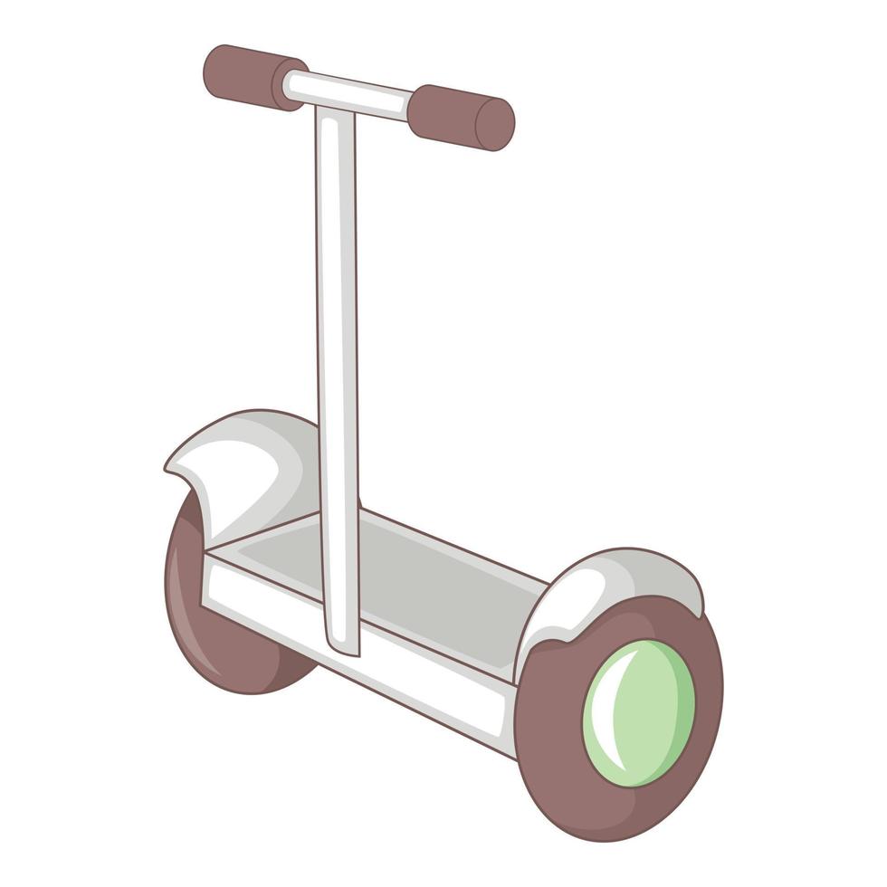 Electric segway icon, cartoon style vector