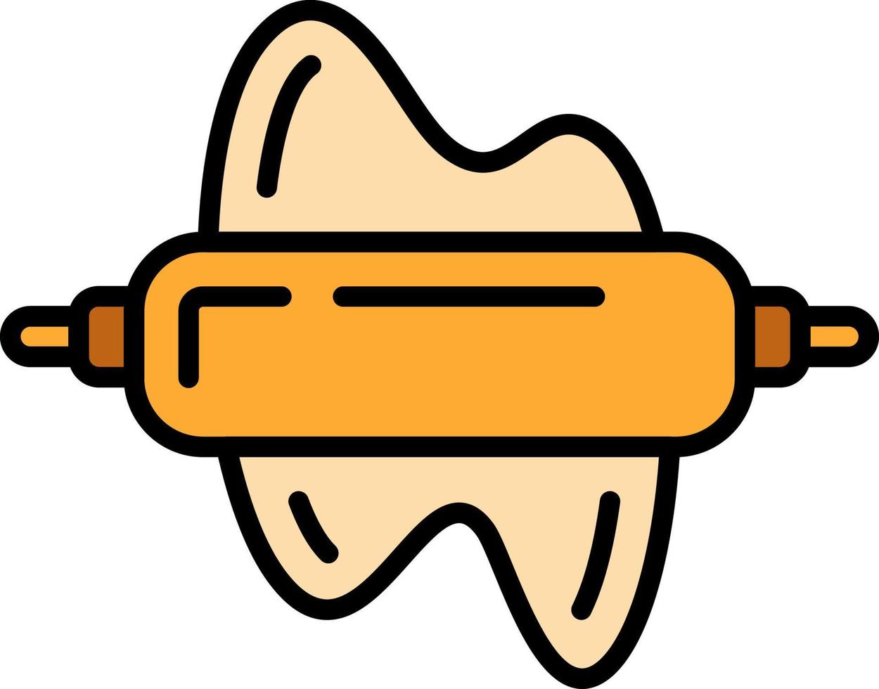 Rolling Pin Creative Icon Design vector