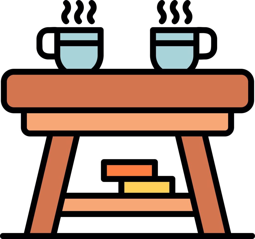 diseño de icono creativo de mesa de café vector