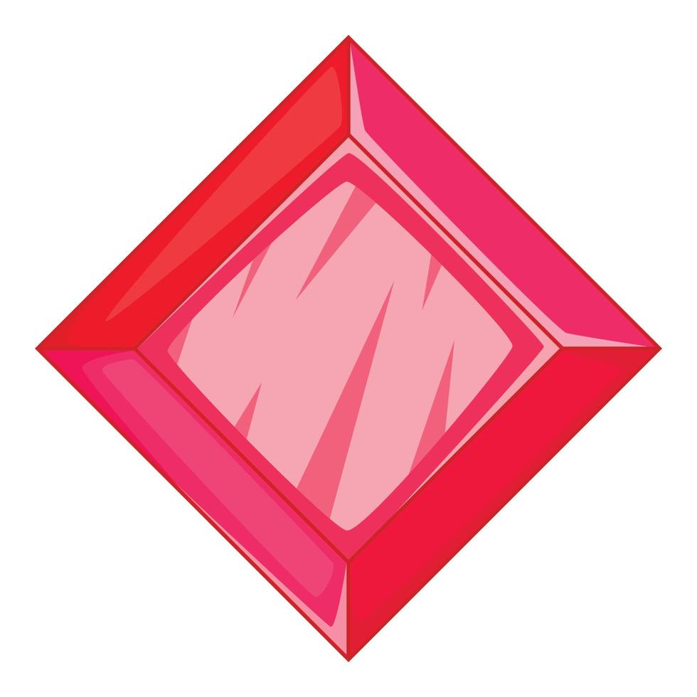 Ruby icon, cartoon style vector