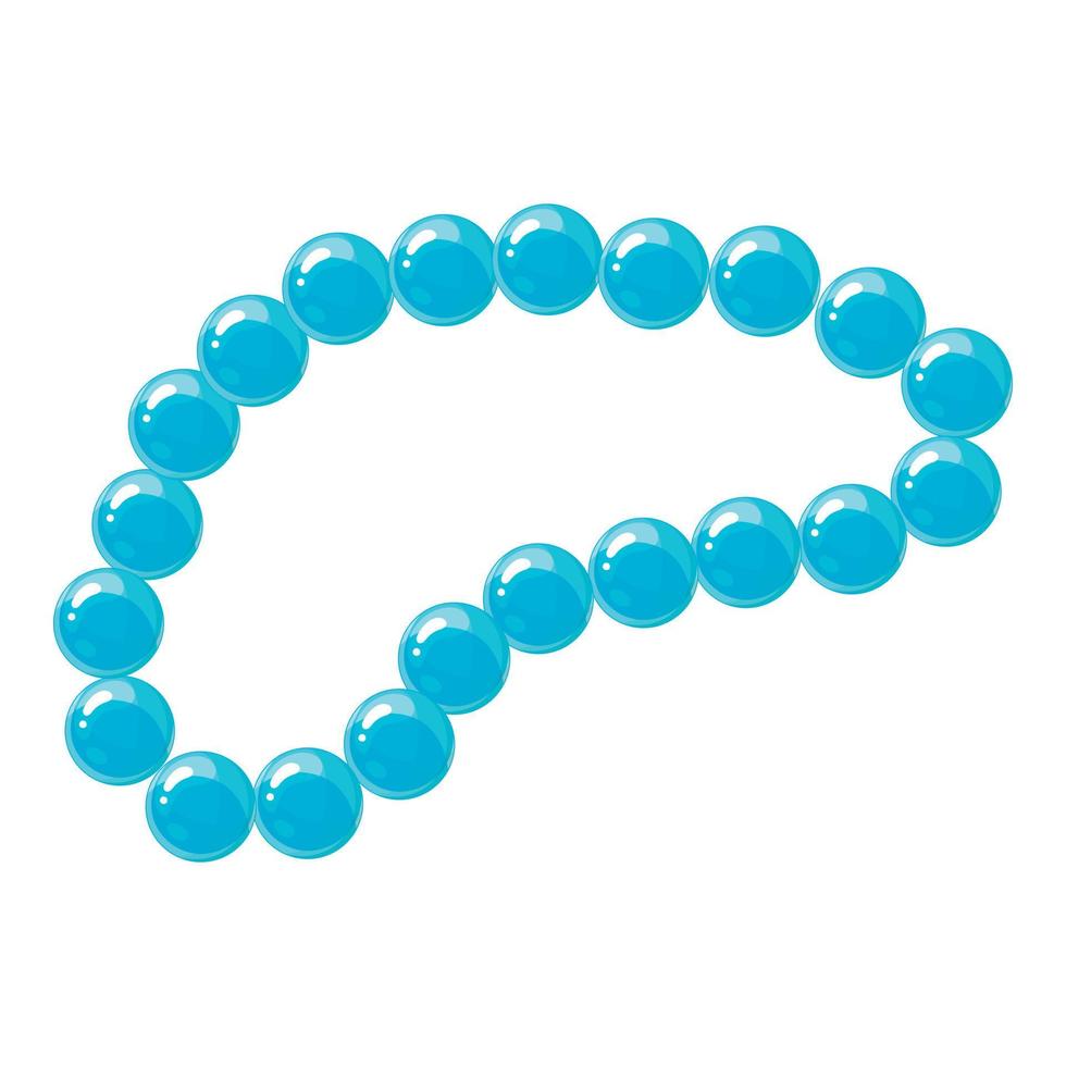 Beads icon, cartoon style vector