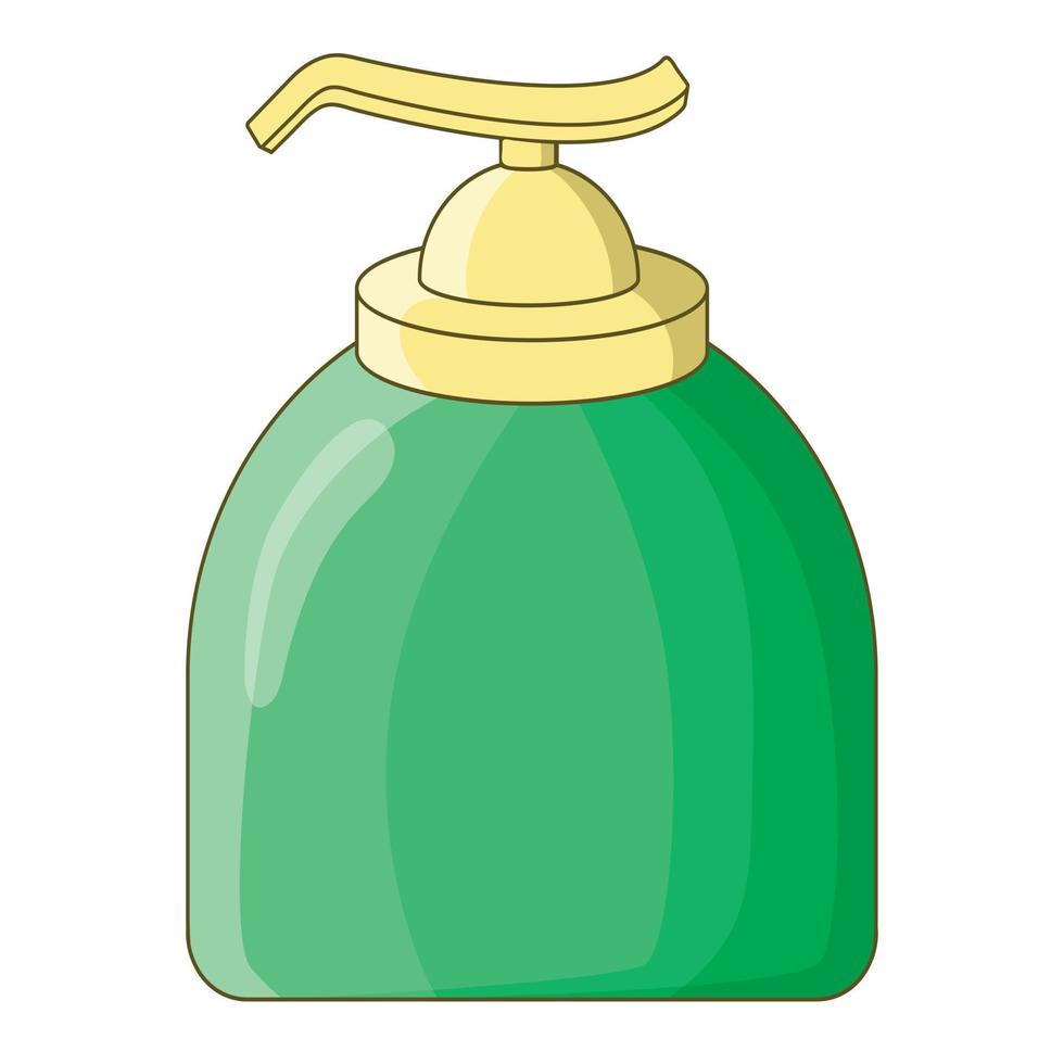 Liquid soap icon, cartoon style vector