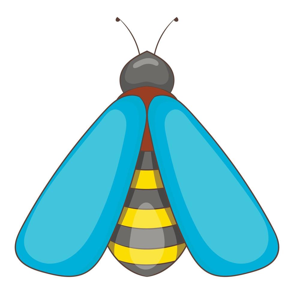 Bee icon, cartoon style vector