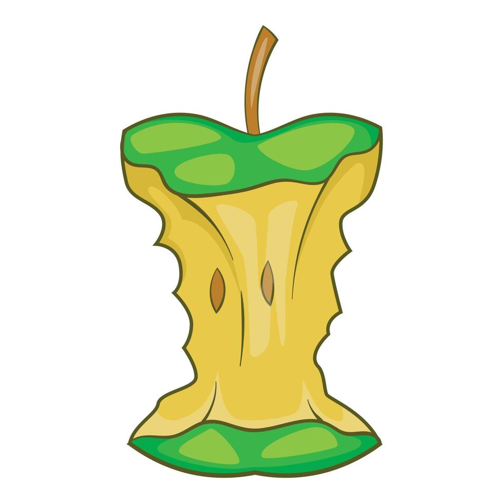 Apple stump icon, cartoon style vector