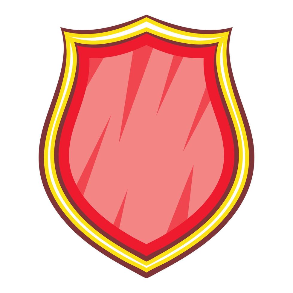 Shield icon, cartoon style vector