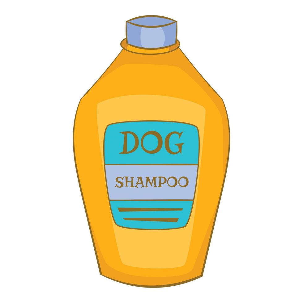 icono de champú para perros, estilo de dibujos animados vector