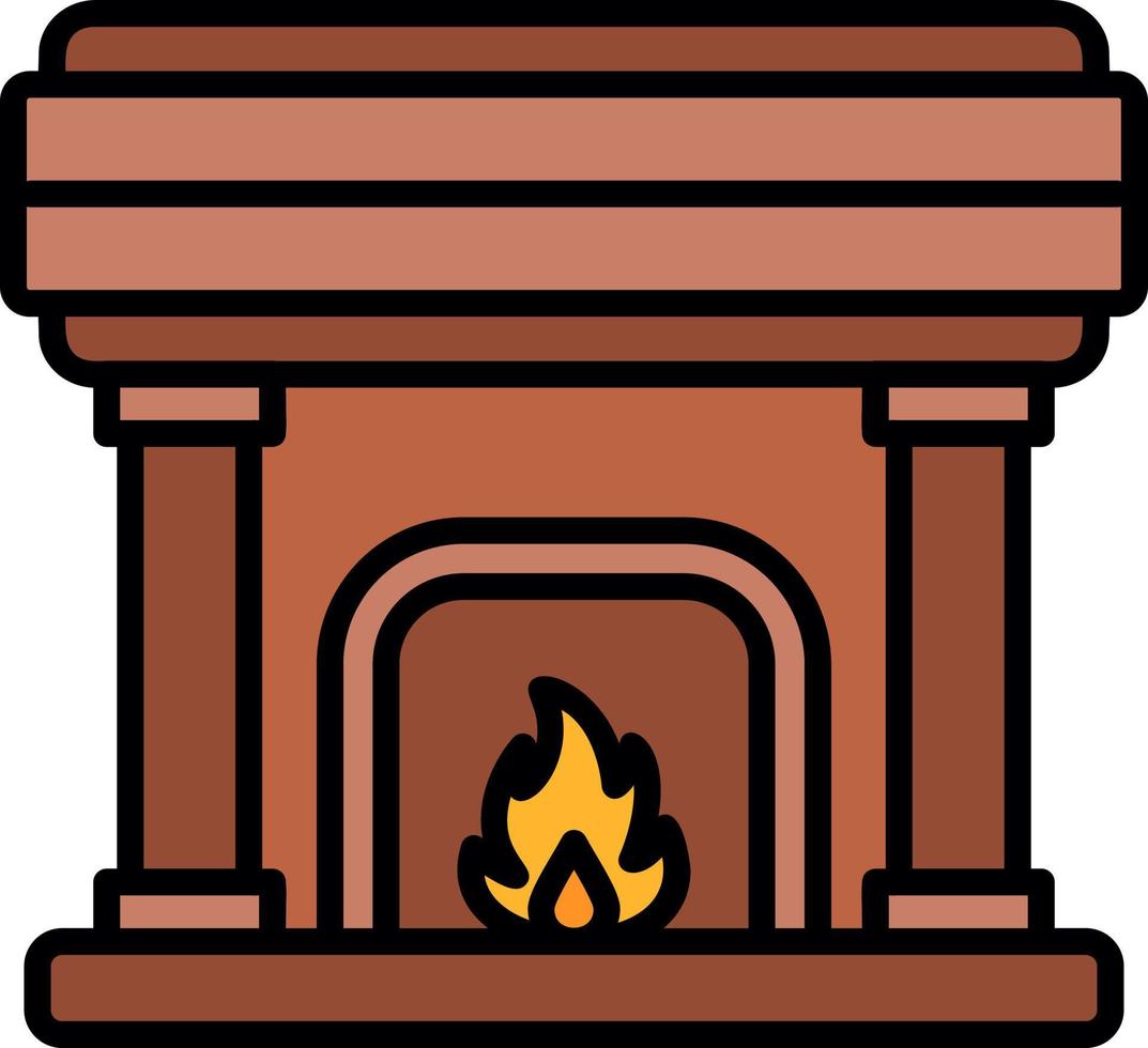 Fireplace Creative Icon Design vector
