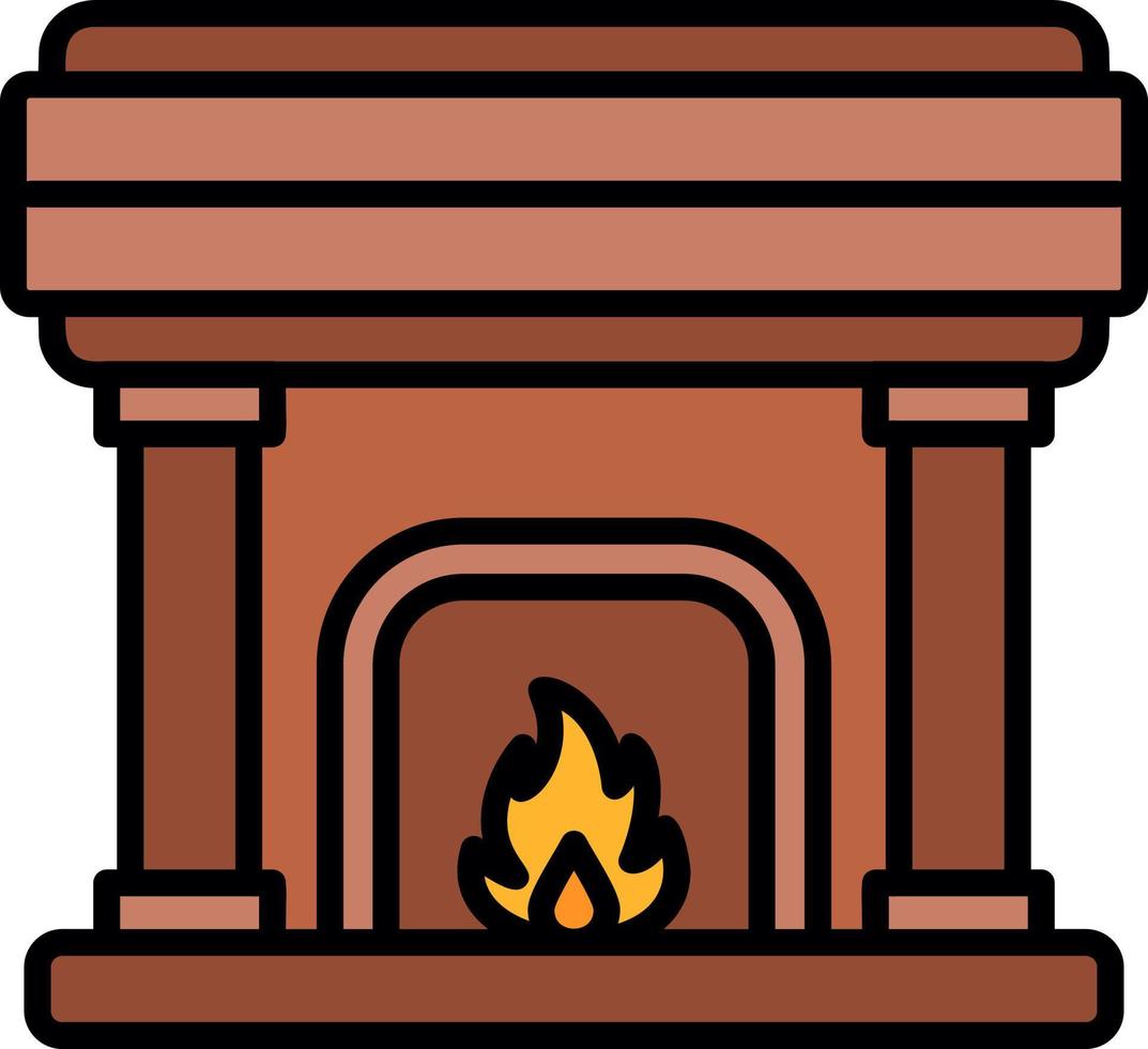 Fireplace Creative Icon Design vector