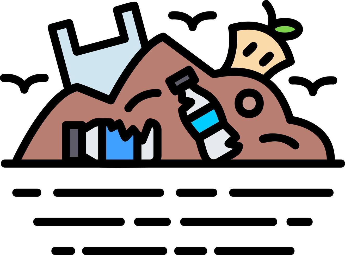 Landfill Creative Icon Design vector