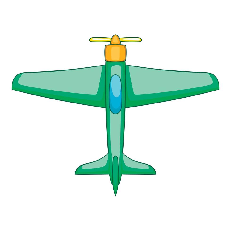 icono de avión, estilo de dibujos animados vector