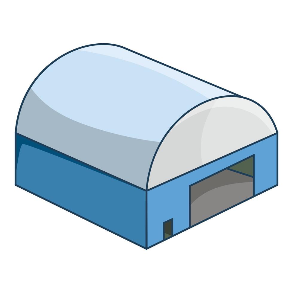 Hangar icon, cartoon style vector