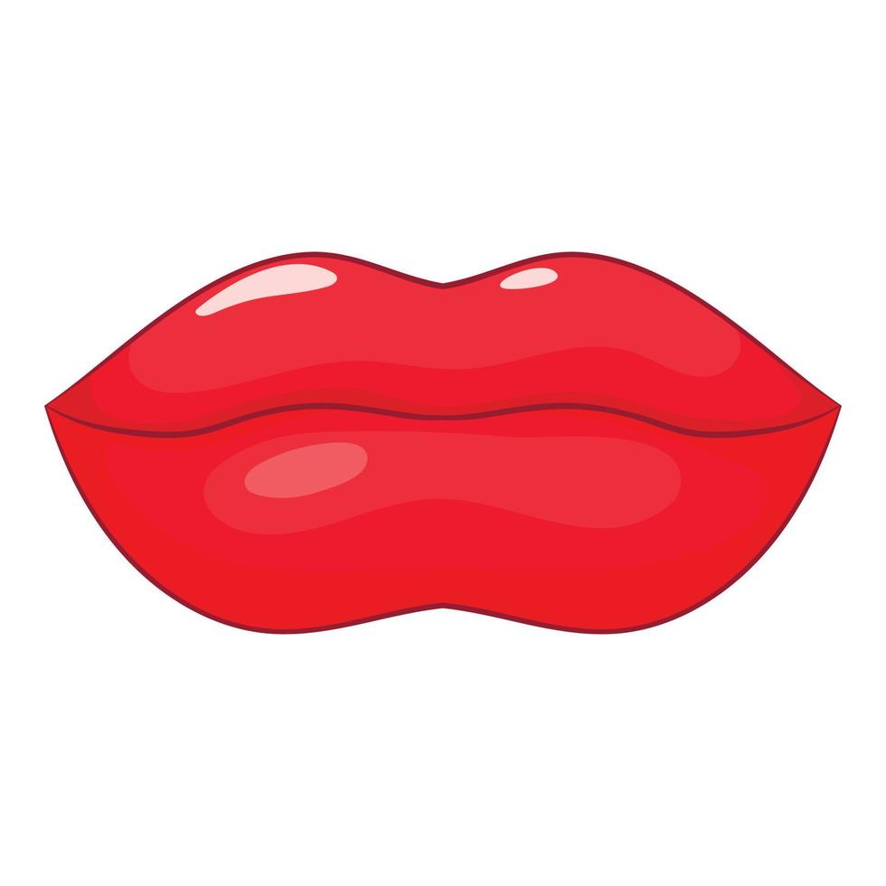 Lips icon, cartoon style vector