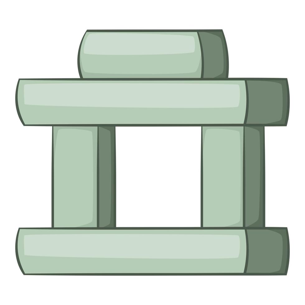 Inukshuk in Canada icon, cartoon style vector