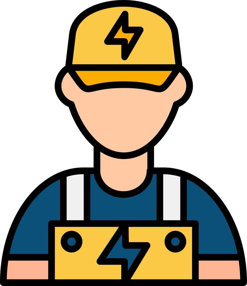 Electrician Creative Icon Design vector