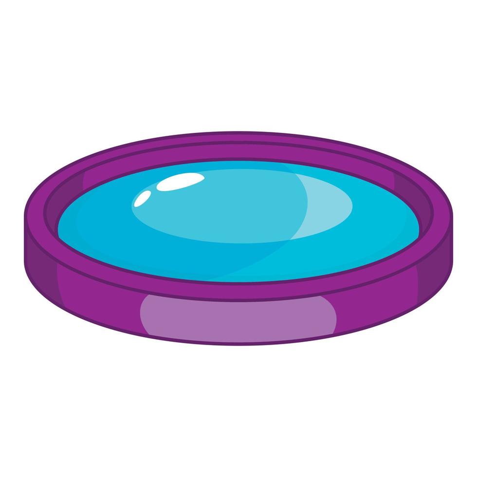 Lens icon, cartoon style vector