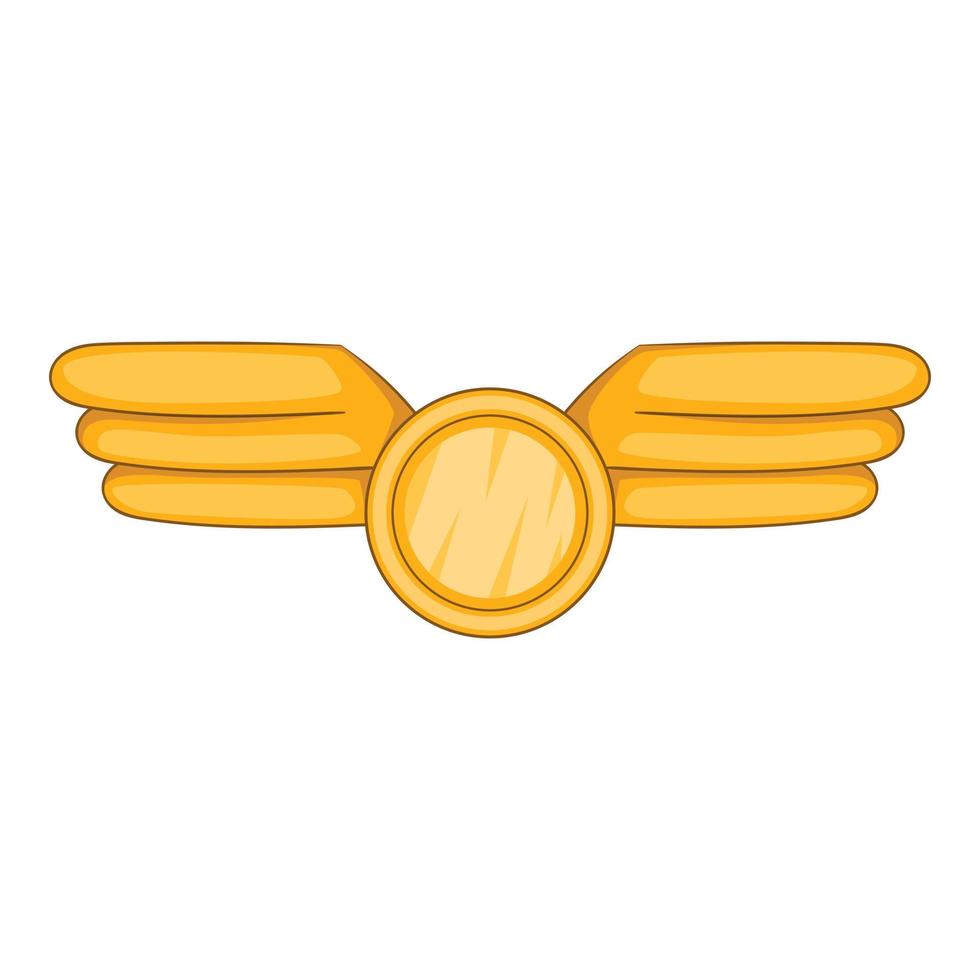 Aviation emblem icon, cartoon style vector