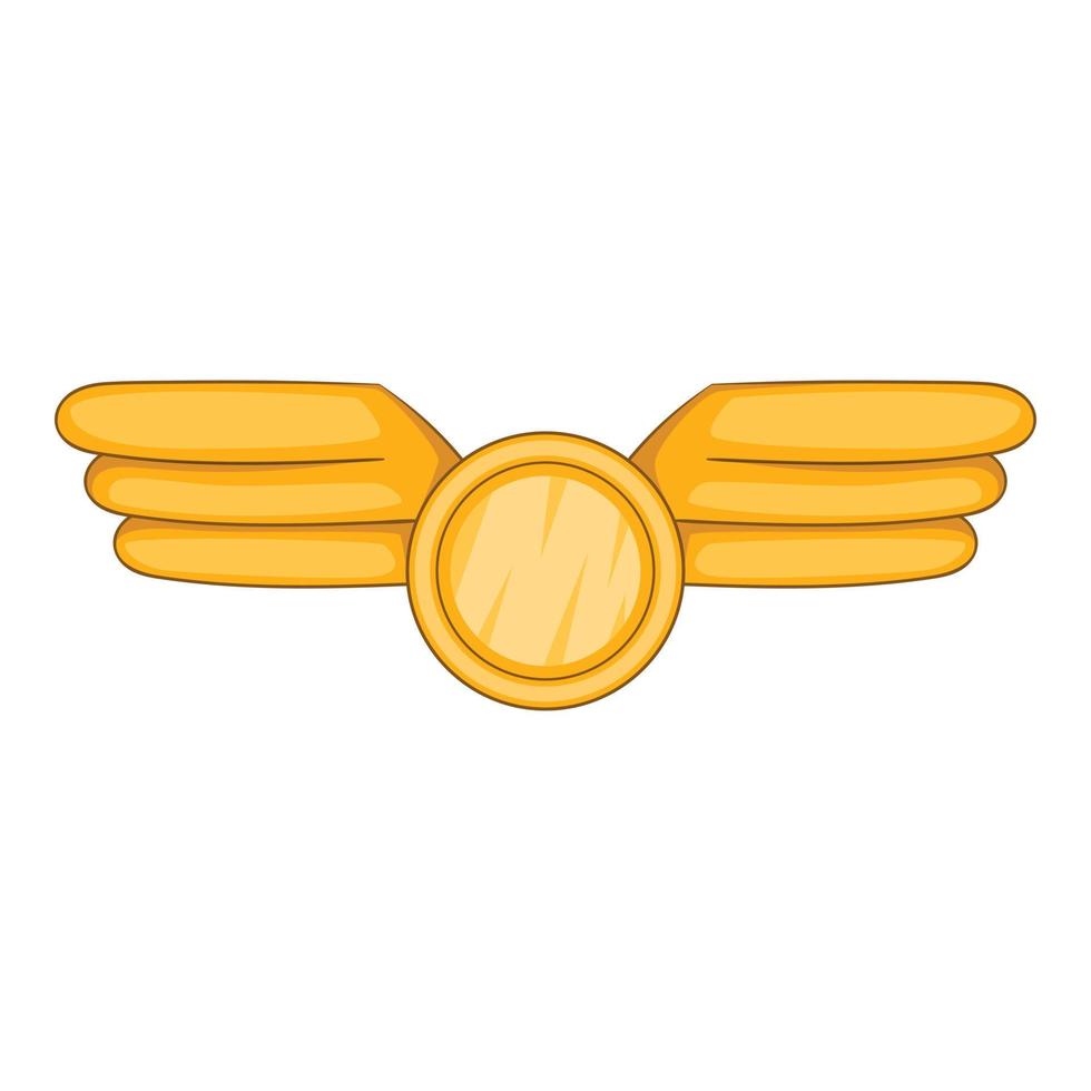 icono de emblema de aviación, estilo de dibujos animados vector