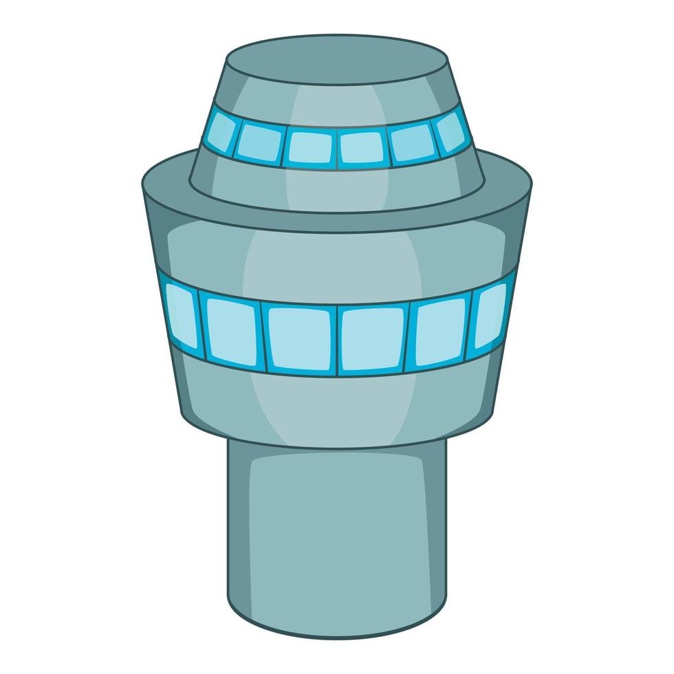 Control tower icon, cartoon style vector