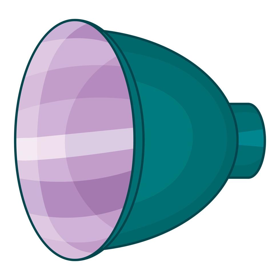 Round spotlight icon, cartoon style vector