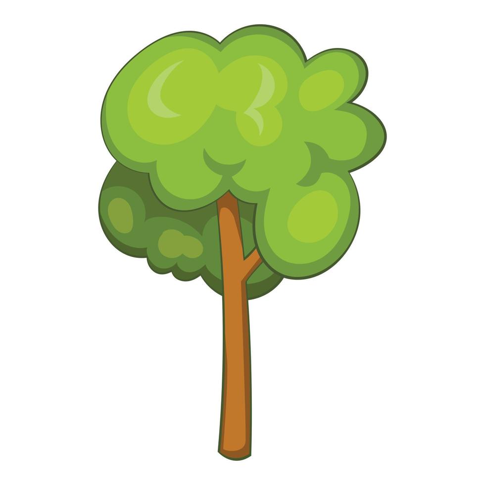 icono de árbol, estilo de dibujos animados vector