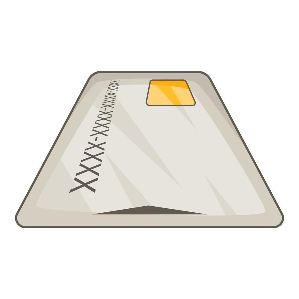 Debit card icon, cartoon style vector