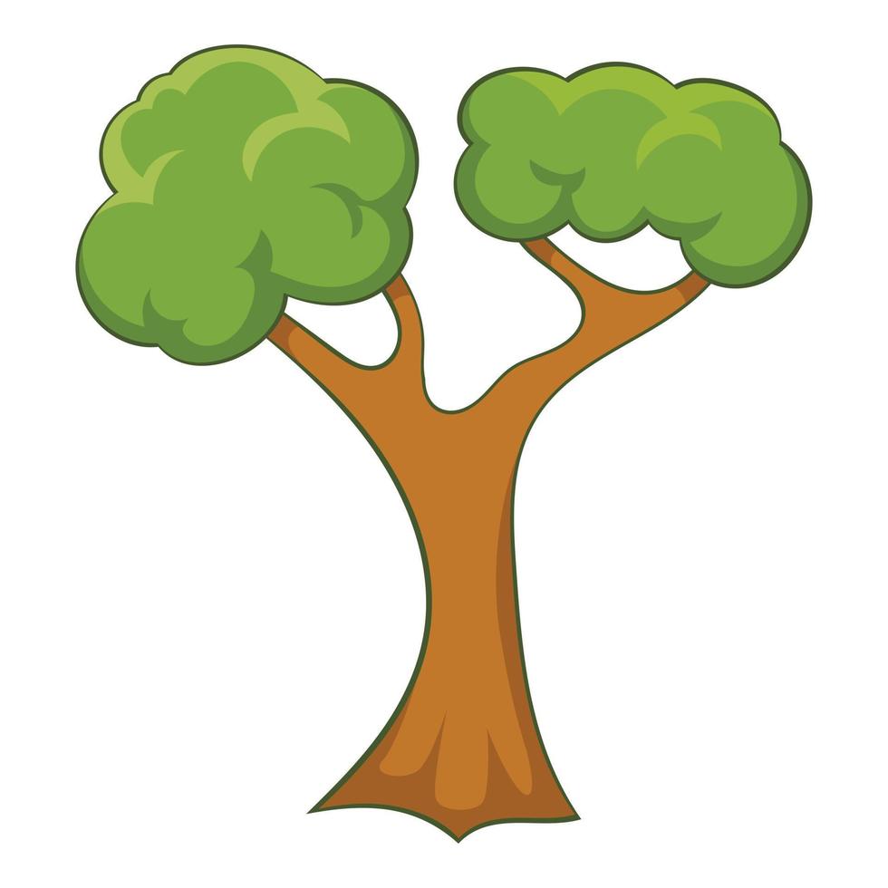 Branchy tree icon, cartoon style vector