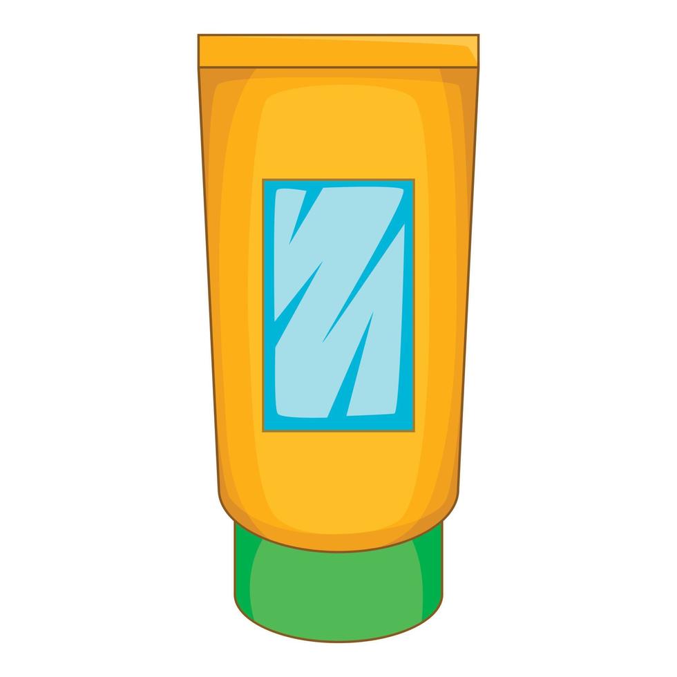 Cream tube icon, cartoon style vector