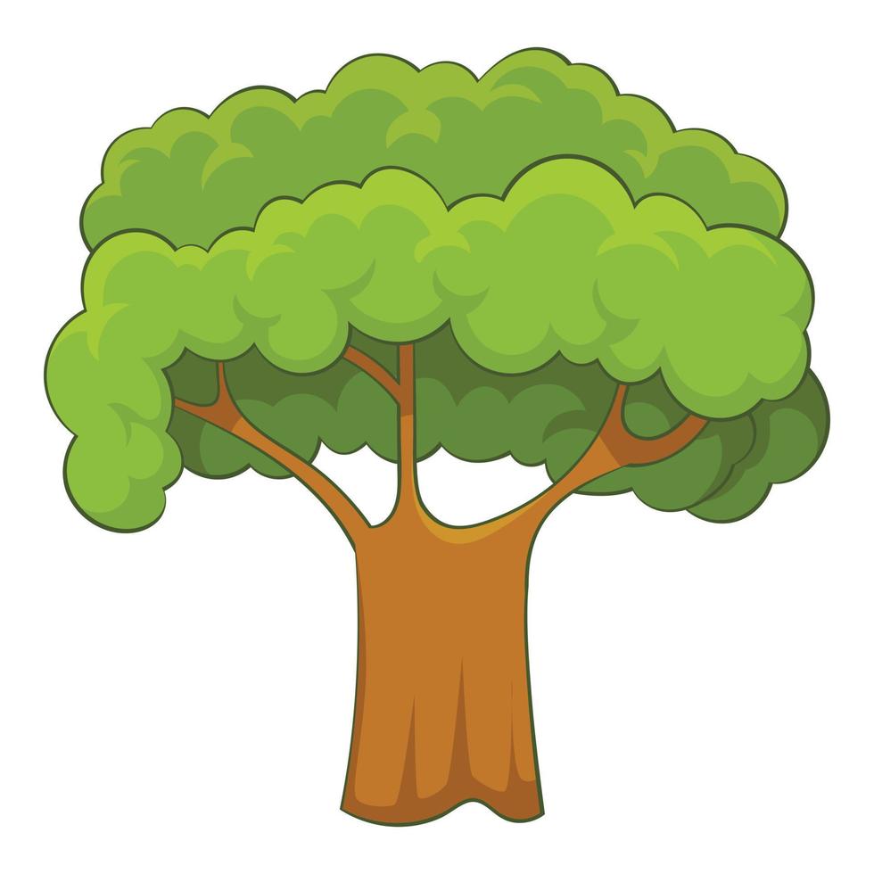 Old tree icon, cartoon style vector