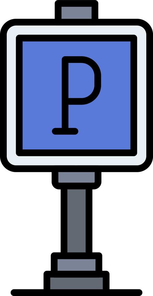Parking Sign Creative Icon Design vector