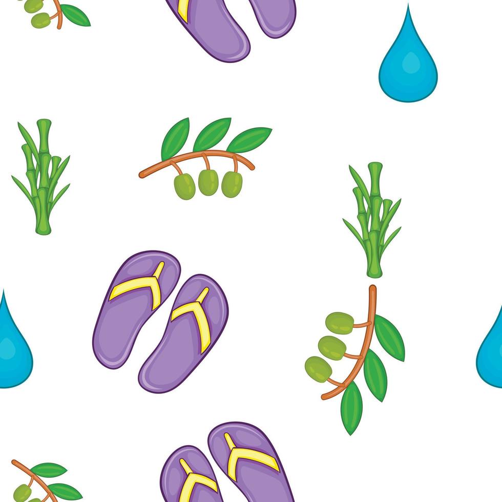 Beauty and care elements pattern, cartoon style vector
