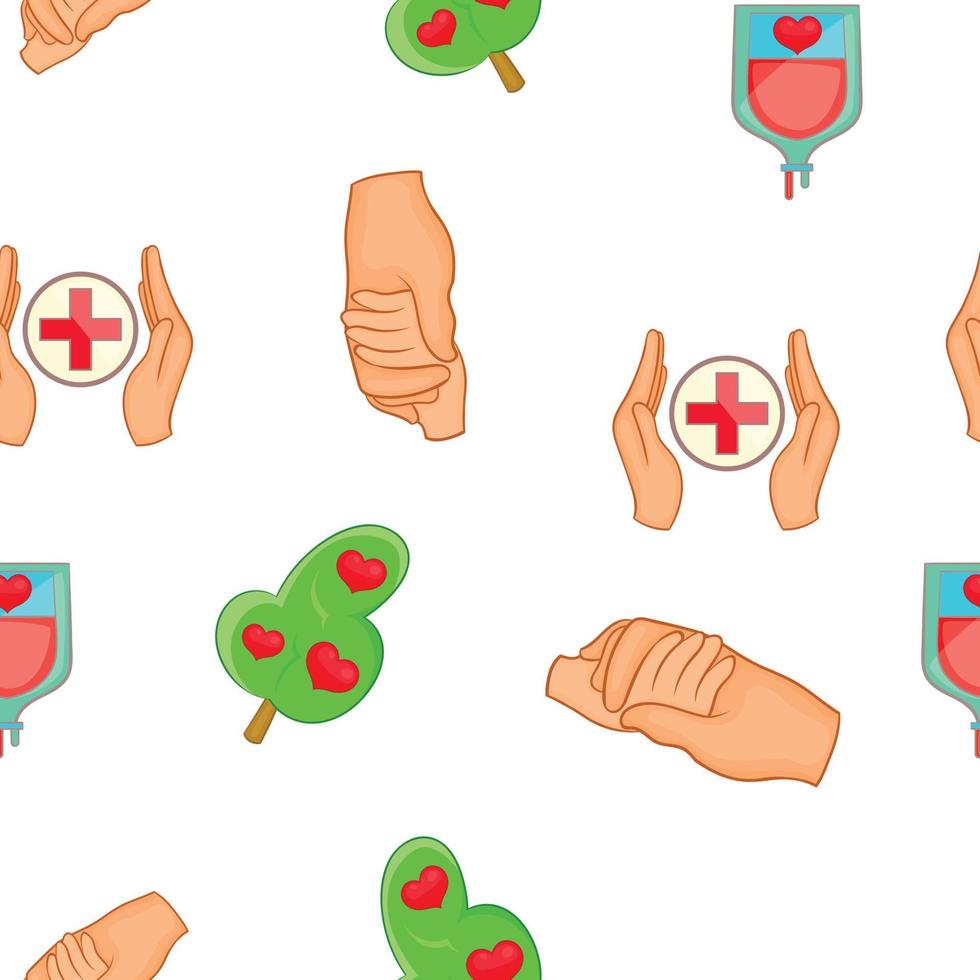 Donations care and love symbols pattern vector