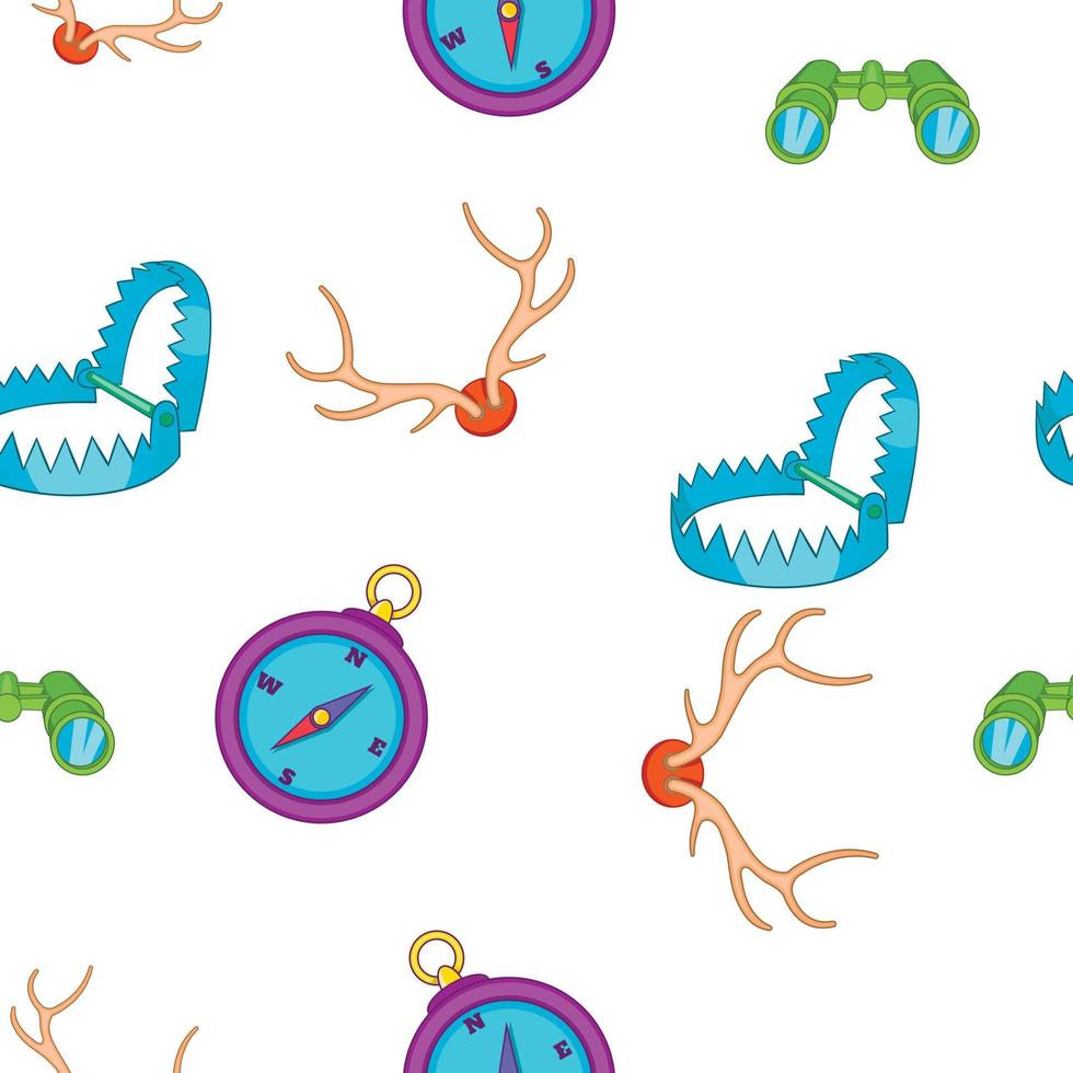 Hunting pattern, cartoon style vector