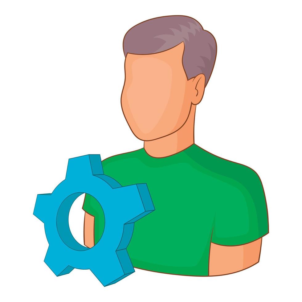 Engineering vacancy icon, cartoon style vector