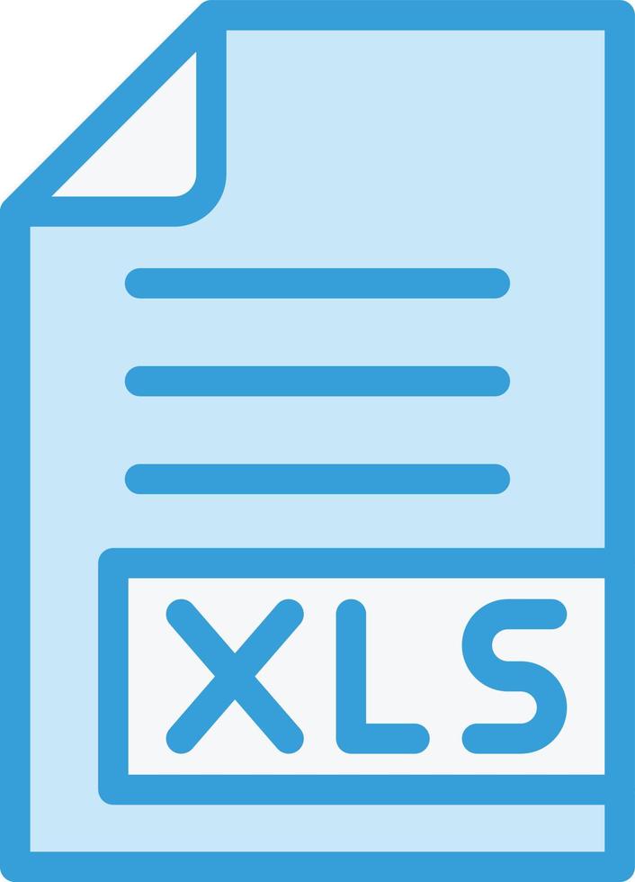 XLS Vector Icon Design Illustration