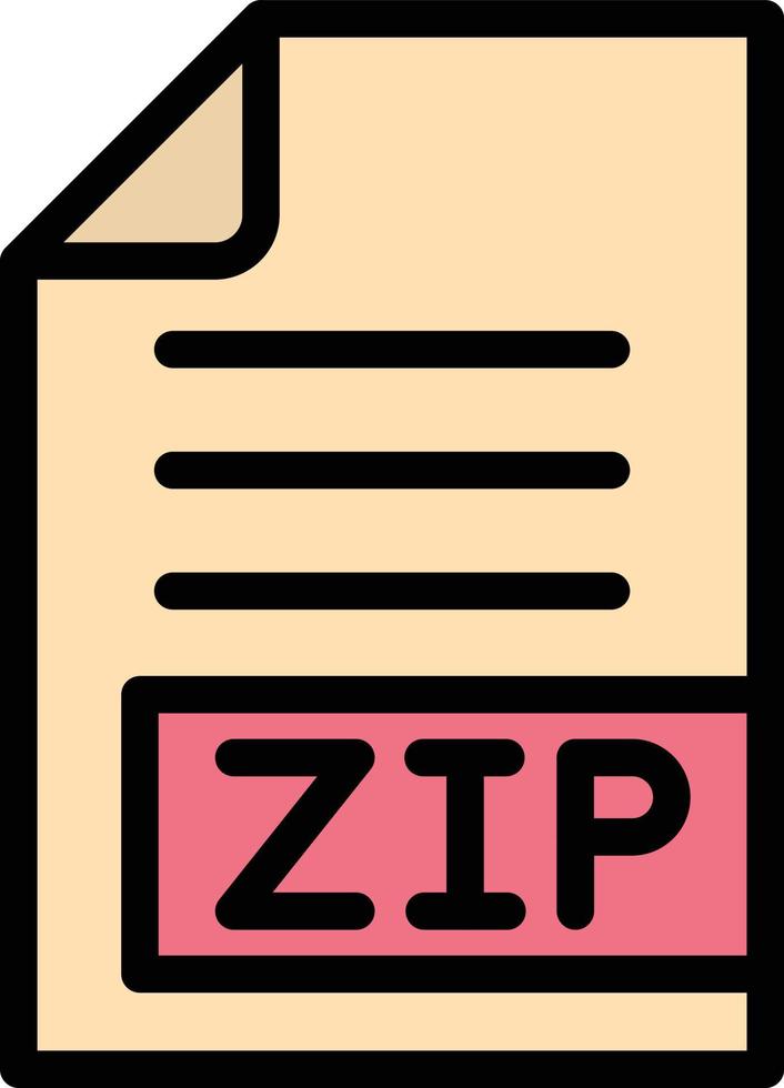 ZIP Vector Icon Design Illustration
