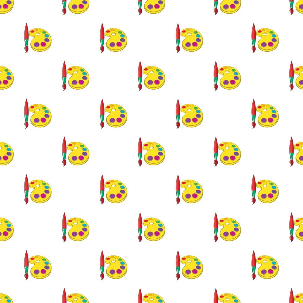 Watercolor and brush pattern, cartoon style vector