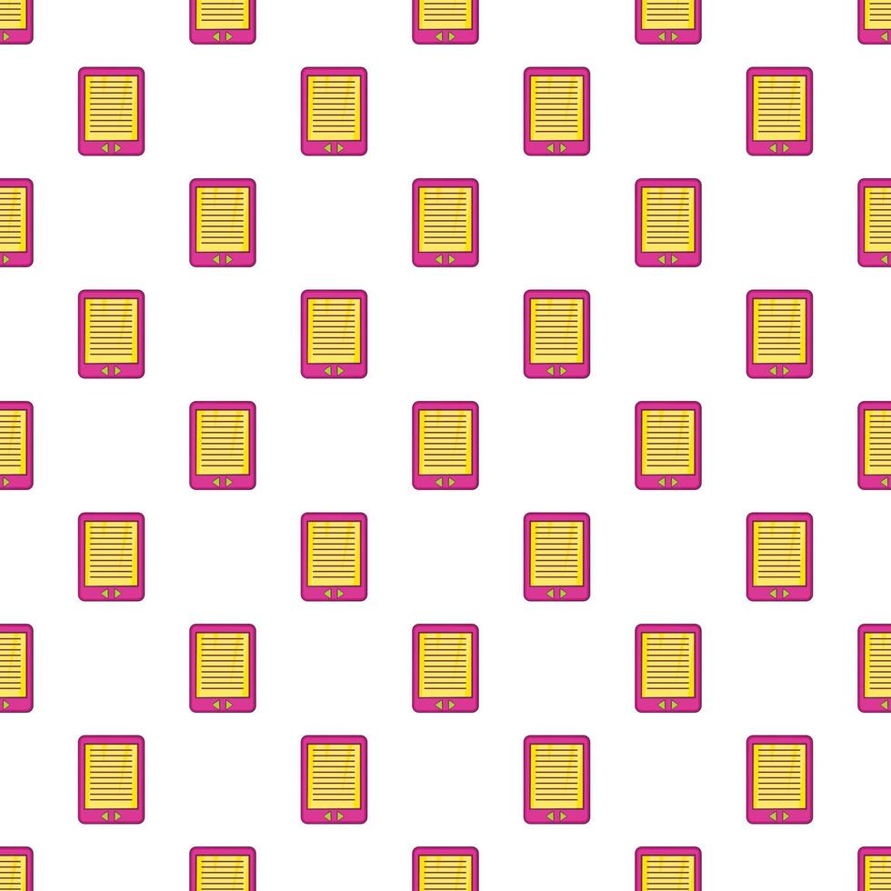 E-book pattern, cartoon style vector
