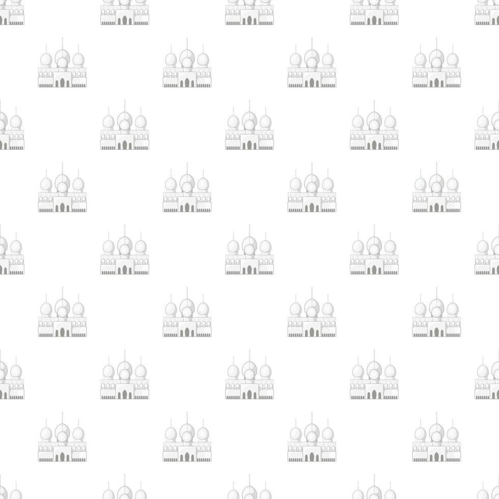 Mosque in UAE pattern, cartoon style vector