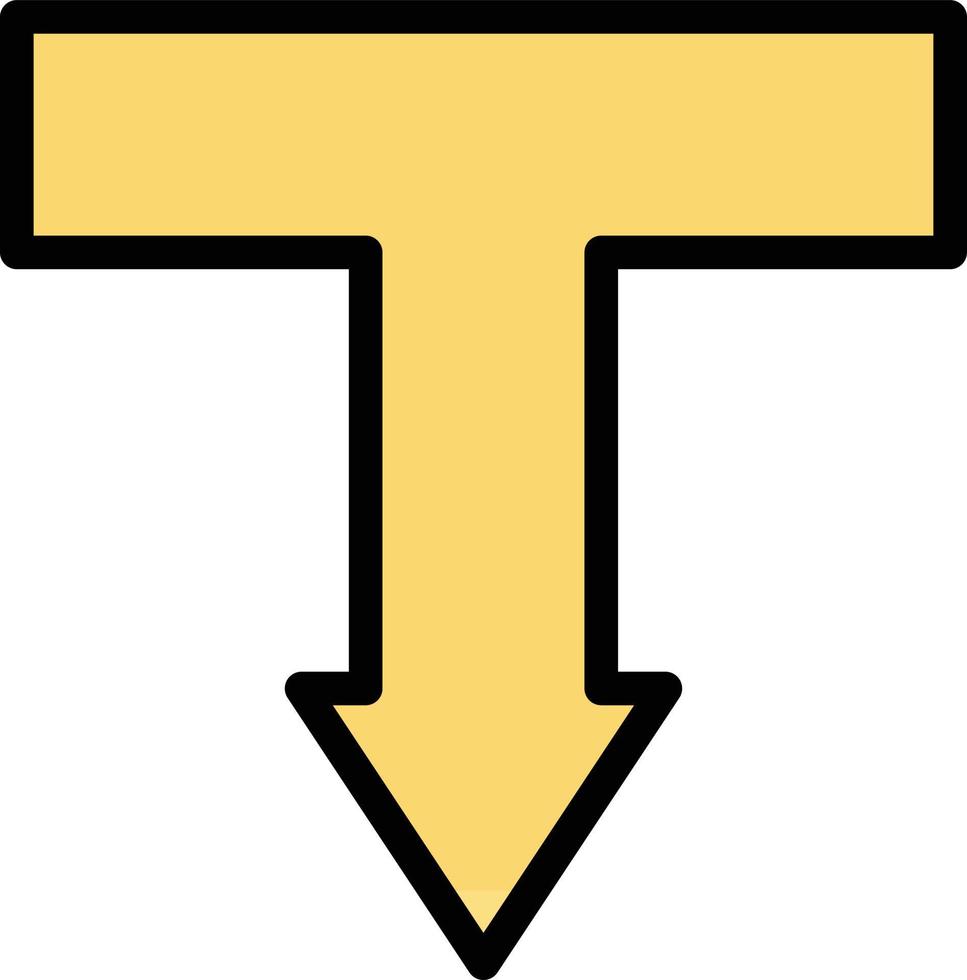 T junction Vector Icon Design Illustration