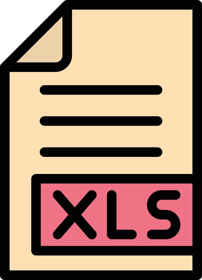 XLS Vector Icon Design Illustration