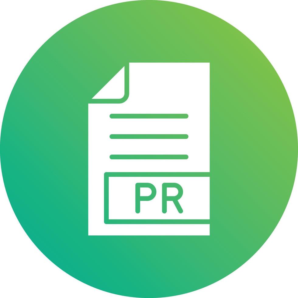 PR Vector Icon Design Illustration