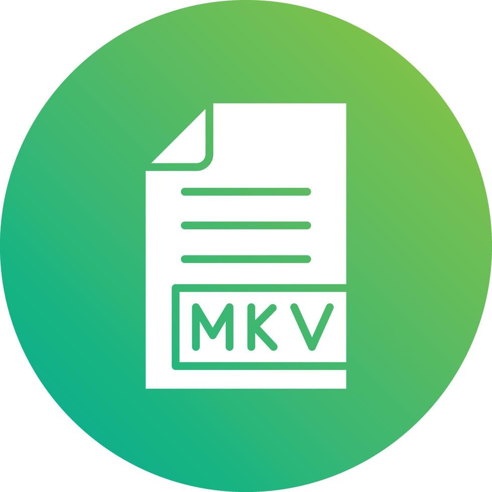 ilustración de diseño de icono de vector mkv