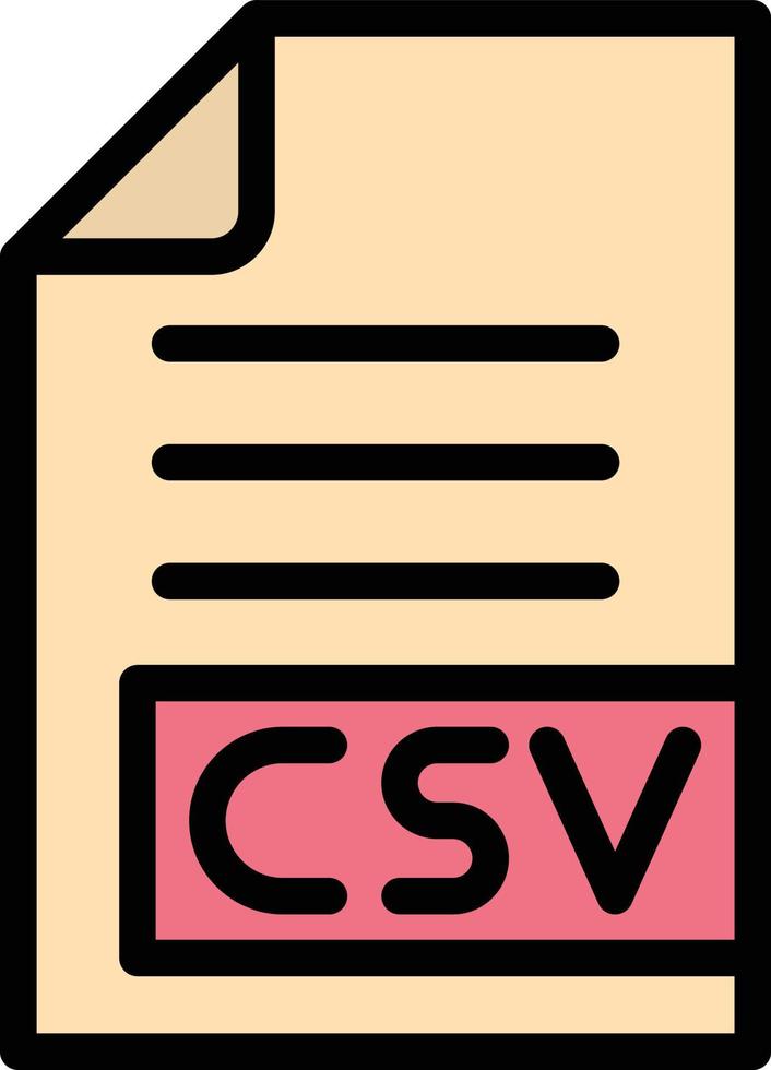 ilustración de diseño de icono de vector csv