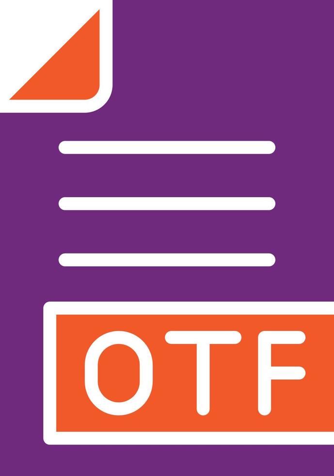 ilustración de diseño de icono de vector de otf