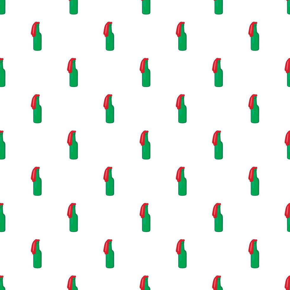 Molotov cocktail pattern, cartoon style vector