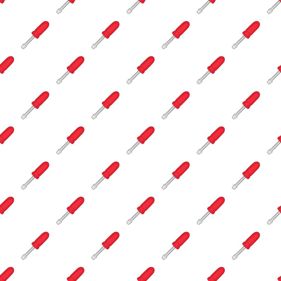 Minus screwdriver pattern, cartoon style vector