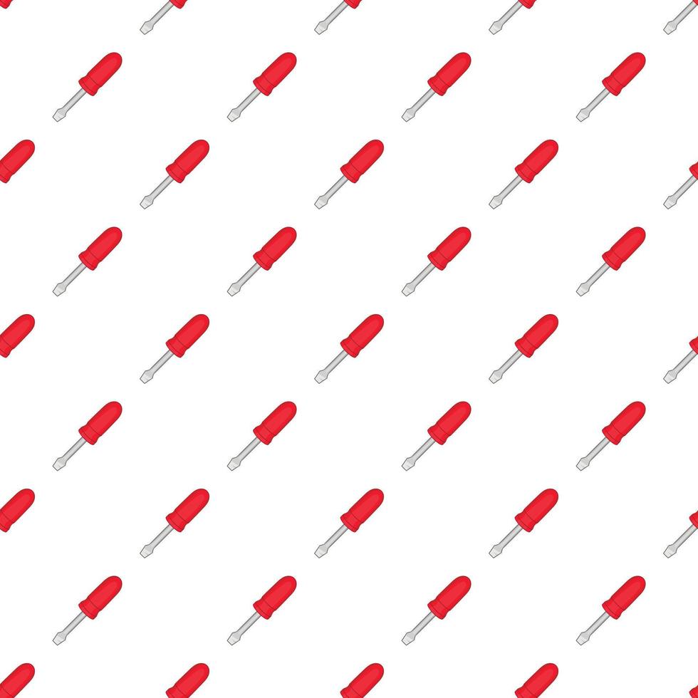 Minus screwdriver pattern, cartoon style vector