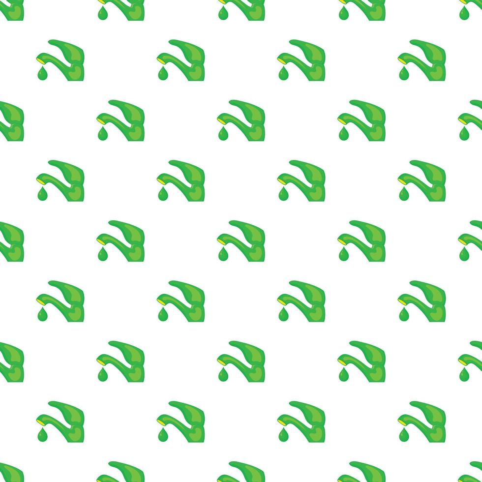 Eco water from faucet pattern, cartoon style vector