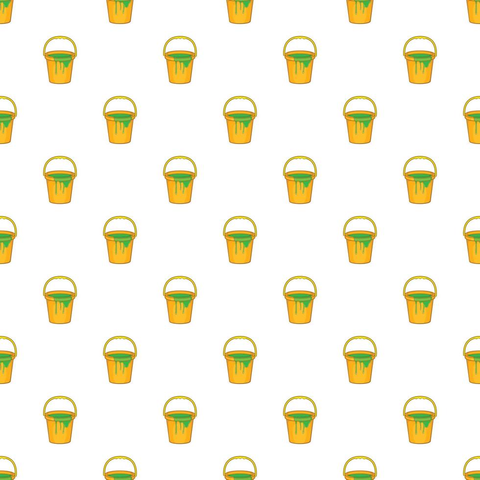 Bucket of paint pattern, cartoon style vector