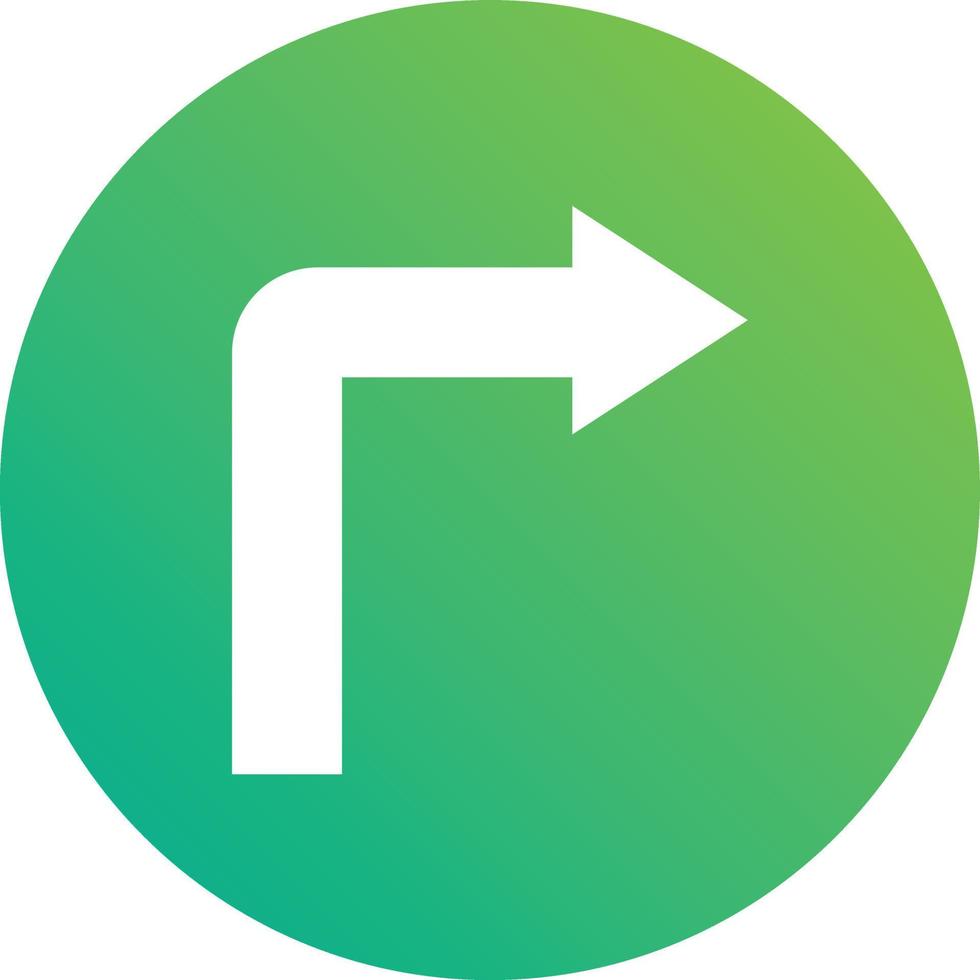 Turn right Vector Icon Design Illustration